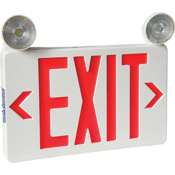 PRO-SOURCE - Combination Exit Signs Mounting Type: Universal Mount Number of Faces: 1; 2 - Exact Industrial Supply