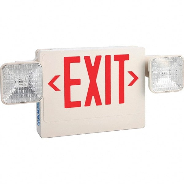 PRO-SOURCE - Combination Exit Signs Mounting Type: Ceiling Mount; Wall Mount Number of Faces: 1 - Exact Industrial Supply