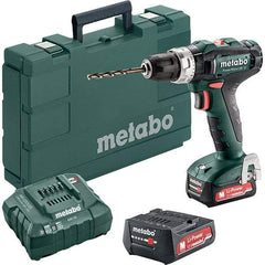 Metabo - 12 Volt 3/8" Keyless Chuck Cordless Hammer Drill - 0 to 21,000 BPM, 0 to 360 & 1,400 RPM, Reversible - Exact Industrial Supply
