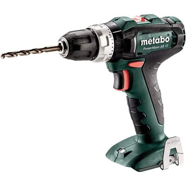 Metabo - 12 Volt 3/8" Keyless Chuck Cordless Hammer Drill - 0 to 21,000 BPM, 0 to 360 & 1,400 RPM, Reversible - Exact Industrial Supply