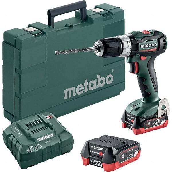 Metabo - 12 Volt 3/8" Quick Change Chuck Cordless Hammer Drill - 0 to 21,000 BPM, 0 to 500 & 1,650 RPM, Reversible - Exact Industrial Supply