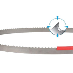 Welded Bandsaw Blade: 13' 1″ Long, 1″ Wide, 0.035″ Thick, 4 to 6 TPI Bi-Metal, Toothed Edge