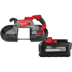 Milwaukee Tool - Cordless Portable Bandsaws; Voltage: 18.00 ; Battery Chemistry: Lithium-Ion ; Maximum Depth of Cut (Inch): 5 ; Low Speed (SFPM): 0 ; High Speed (SFPM): 380 ; Battery Included: Yes - Exact Industrial Supply