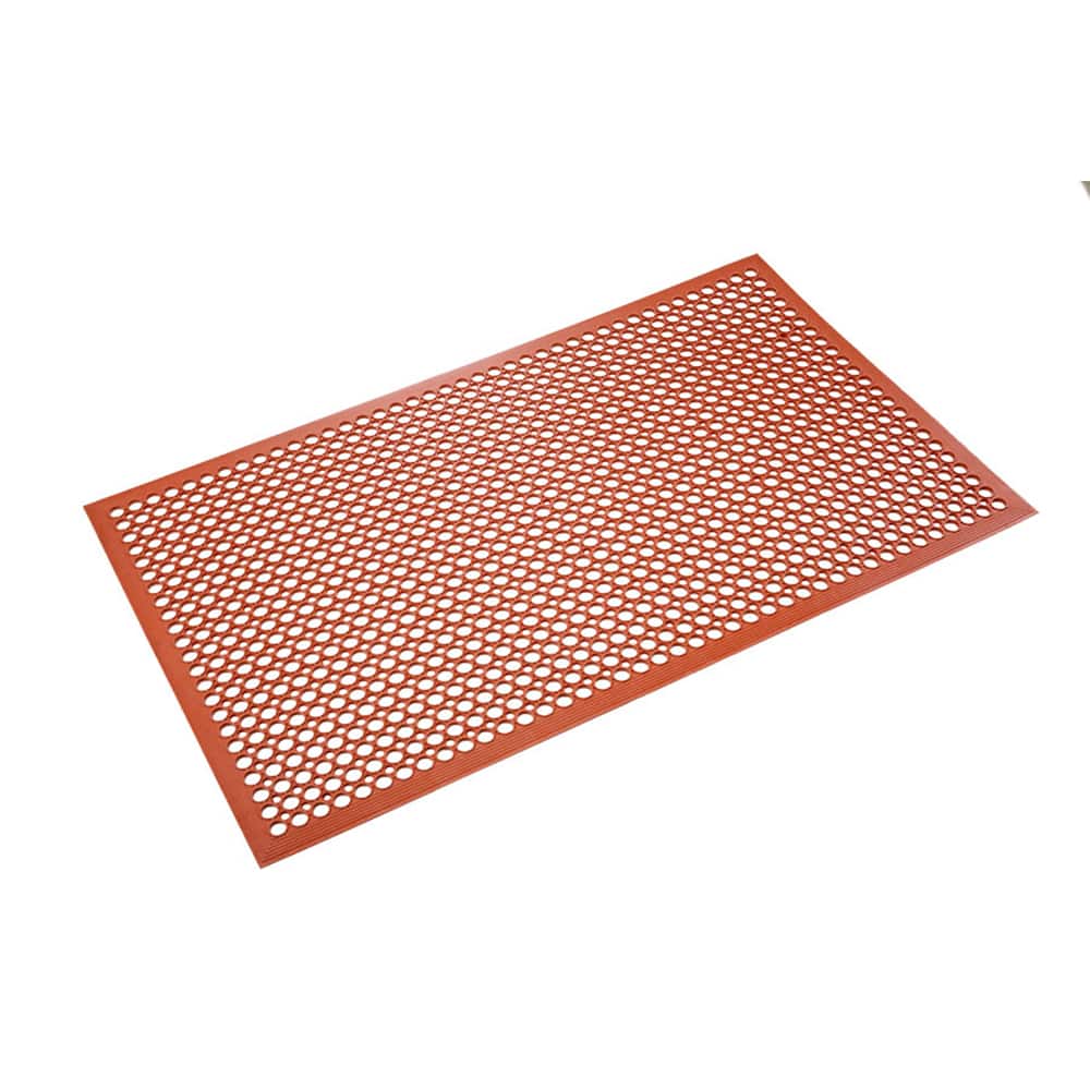 Crown Matting - Anti-Fatigue Matting; Dry or Wet Environment: Wet ; Length (Feet): 5.000 ; Width (Inch): 36 ; Width (Feet): 3.00 ; Thickness (Inch): 1/2 ; Surface Pattern: Raised Circles - Exact Industrial Supply