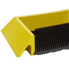 Crown Matting - Clean Room Matting; Surface Material: SBR Rubber; Rubber ; Length (Inch): 39 ; Thickness (Inch): 2 ; Layers per Mat: 1 ; Color: Black w/Yellow Borders ; Base Material: SBR Rubber - Exact Industrial Supply