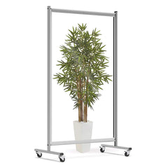 Luxor - Office Cubicle Partitions; Type: Acrylic Room Divider ; Width (Inch): 43 ; Height (Inch): 75 ; Color: Clear ; Material: Plastic/Metal ; Mount Type: No Mount - Exact Industrial Supply