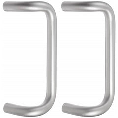 Rockwood - Door Pulls; Overall Length (Inch): 11 ; Finish/Coating: Clear Anodized Aluminum ; Grip Length: 4 (Inch); Projection: 3-1/2 (Inch) - Exact Industrial Supply