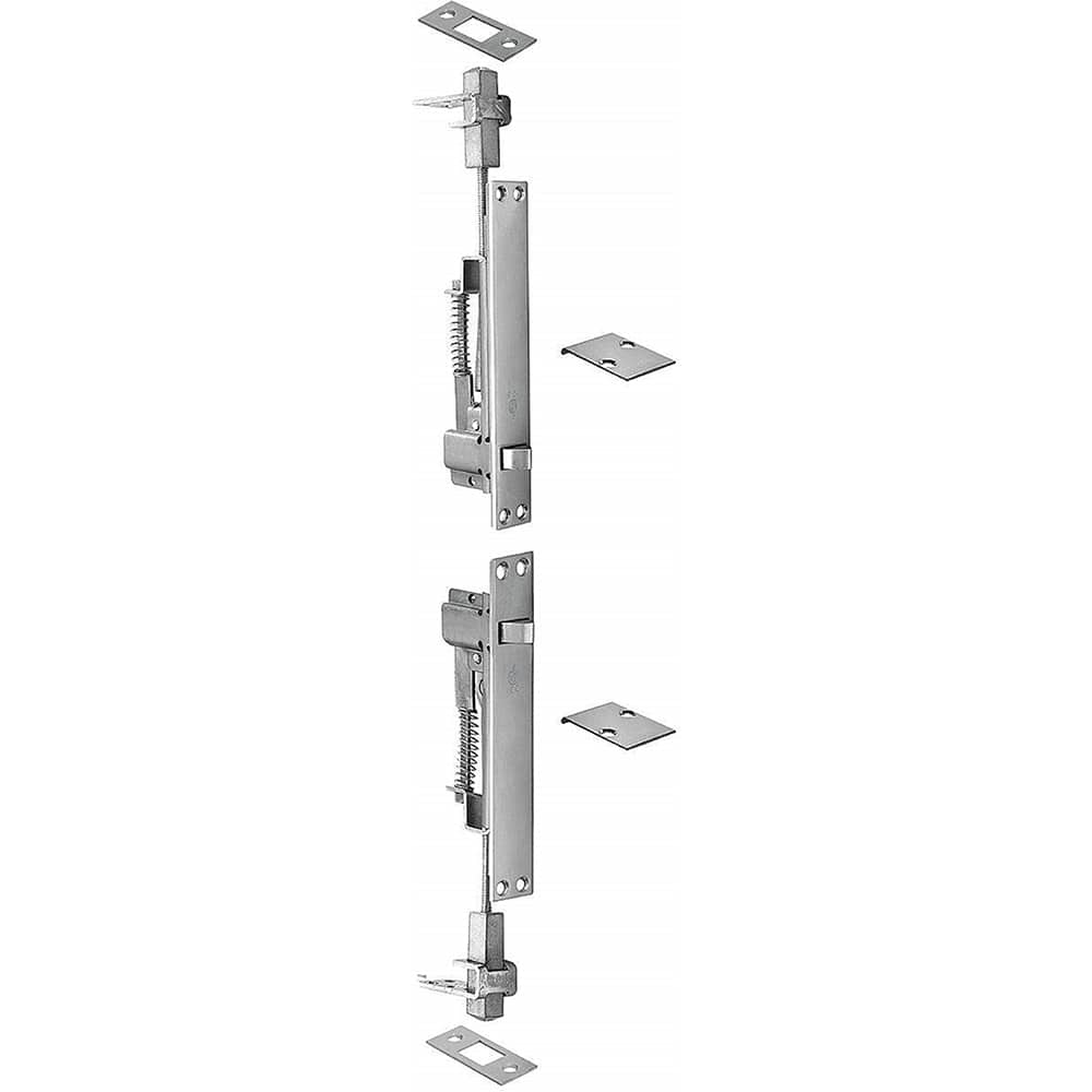 Rockwood - Slide Bolts; Length (Inch): 2 ; Width (Inch): 1 ; Finish/Coating: Satin Chrome - Exact Industrial Supply