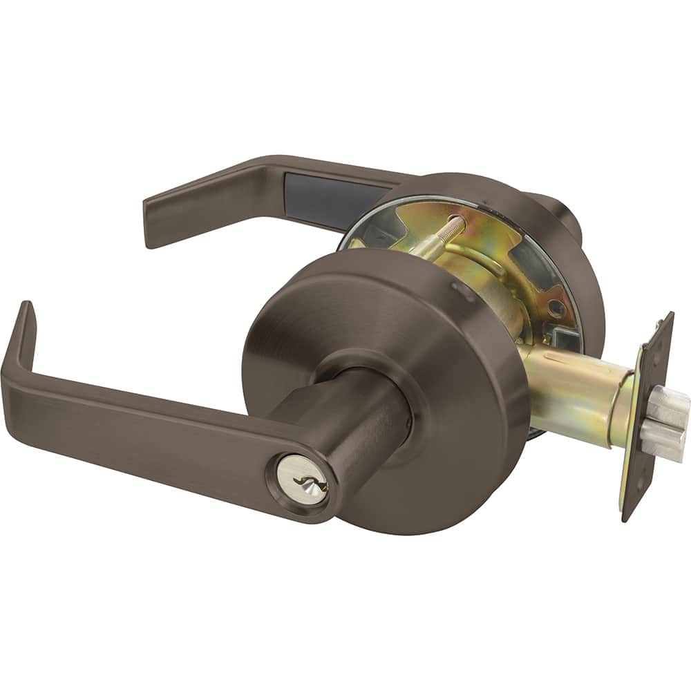 Yale - Lever Locksets; Door Thickness: 1-3/4 (Inch); Door Thickness: 1-3/4 ; Back Set: 2-3/4 (Inch); For Use With: Storeroom; Utility; Exit Doors ; Finish/Coating: Oxidized Satin Dark Bronze (10B) ; Cylinder Type: 6 Pin Para Keyway - Exact Industrial Supply