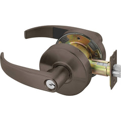 Yale - Lever Locksets; Door Thickness: 1-3/4 (Inch); Door Thickness: 1-3/4 ; Back Set: 2-3/4 (Inch); For Use With: Classroom or Utility Room Doors ; Finish/Coating: Oxidized Satin Dark Bronze (10B) ; Cylinder Type: 6 Pin Para Keyway - Exact Industrial Supply