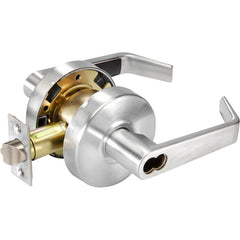 Yale - Lever Locksets; Door Thickness: 1-3/4 (Inch); Door Thickness: 1-3/4 ; Back Set: 2-3/4 (Inch); For Use With: Classroom or Utility Room Doors ; Finish/Coating: Satin Chrome ; Cylinder Type: 6 or 7-Pin SFIC; Less Core - Exact Industrial Supply