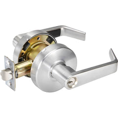 Yale - Lever Locksets; Door Thickness: 1-3/4 (Inch); Door Thickness: 1-3/4 ; Back Set: 2-3/4 (Inch); For Use With: Entrance; General Home or Office Doors ; Finish/Coating: Satin Chrome ; Cylinder Type: 6 Pin Para Keyway - Exact Industrial Supply