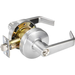 Yale - Lever Locksets; Door Thickness: 1-3/4 (Inch); Door Thickness: 1-3/4 ; Back Set: 2-3/4 (Inch); For Use With: Classroom or Utility Room Doors ; Finish/Coating: Satin Chrome ; Cylinder Type: 6 Pin Schlage C Keway, Keyed - Exact Industrial Supply