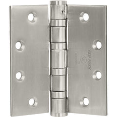 Yale - Commercial Hinges; Length (Inch): 4-1/2 ; Thickness (Decimal Inch): 0.1800 ; Minimum Thickness: 4.5720 (mm); Number of Knuckles: 5.000 ; Stanley Finish Code: US32D ; Finish/Coating: US32D - Exact Industrial Supply