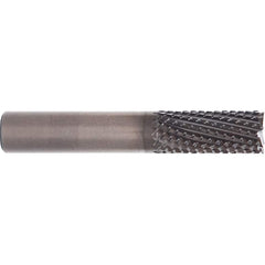 M.A. Ford - 1/4" Diam, 3/4" LOC, 1/4" Shank Diam, 10-Flute Burr-End Diamond-Pattern Router Bit - Exact Industrial Supply