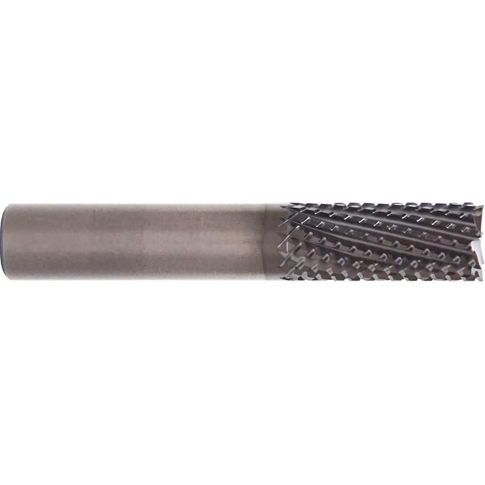 M.A. Ford - 3/8" Diam, 1-1/8" LOC, 3/8" Shank Diam, 12-Flute End Mill-End Diamond-Pattern Router Bit - Exact Industrial Supply
