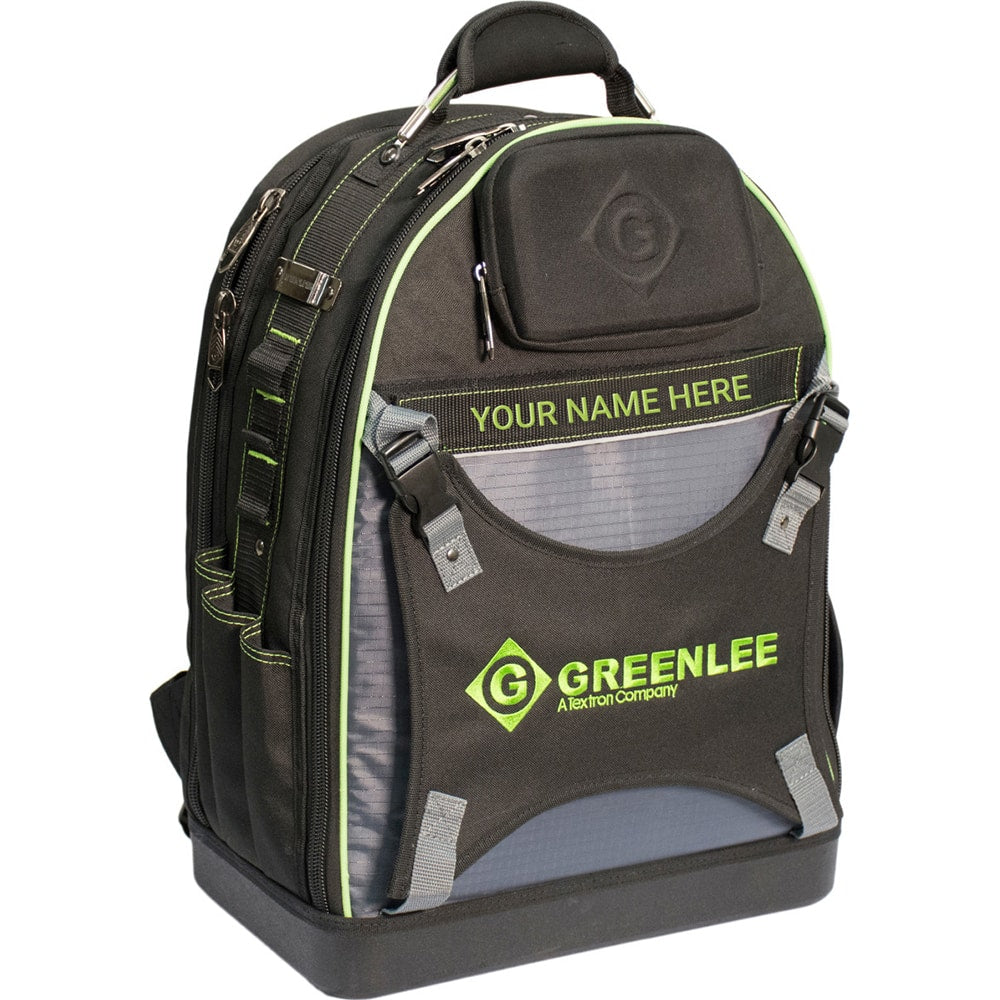 Greenlee - Tool Bags & Tool Totes; Type: Backpack ; Number of Pockets: 30.000 ; Material: Polyester & Nylon Ripstop ; Width (Inch): 10 ; Depth (Inch): 10 ; Height (Inch): 20-1/2 - Exact Industrial Supply