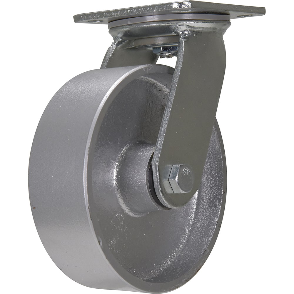 Vestil - Standard Casters; Mount: With Holes ; Style: Swivel ; Wheel Diameter: 6 (Inch); Wheel Width: 2 (Inch); Overall Height (Inch): 7-1/2 ; Load Capacity (Lb.): 1543.000 - Exact Industrial Supply