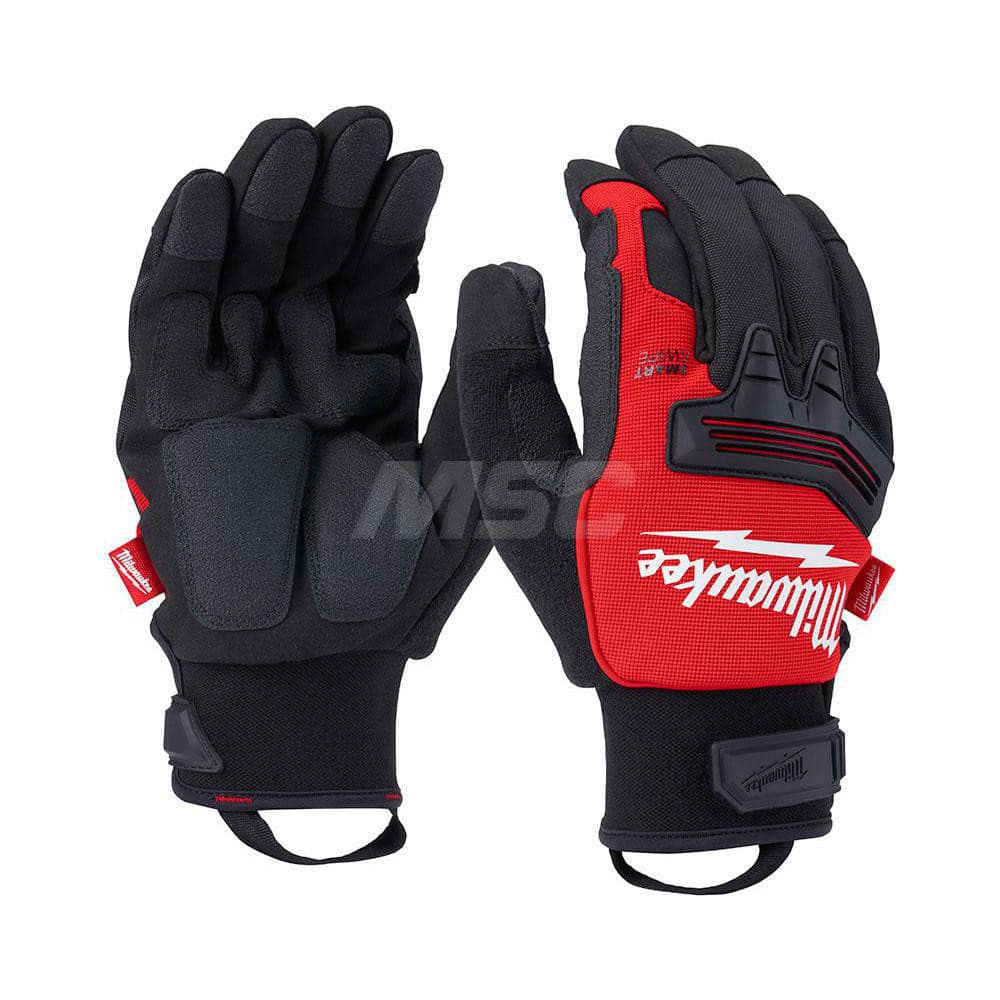 General Purpose Gloves: Size M, Polyester-Lined Black, Smooth Grip