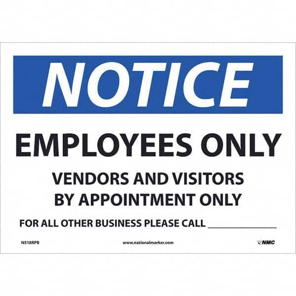 NMC - Safety & Facility Labels Message Type: Security & Admittance Header: NOTICE - Exact Industrial Supply