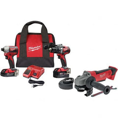 Milwaukee Tool - 18 Volt Cordless Tool Combination Kit - Exact Industrial Supply