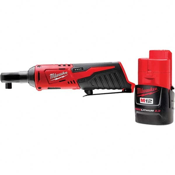 Milwaukee Tool - Cordless Impact Wrenches & Ratchets Voltage: 12.0 Drive Size (Inch): 1/4 - Exact Industrial Supply