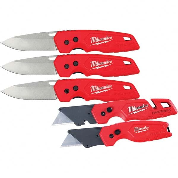 Milwaukee Tool - Pocket & Folding Knives; Knife Type: Folding Knife ; Edge Type: Straight ; Blade Length (Inch): 2 ; Handle Material: Plastic ; Closed Length (Decimal Inch): 4.6500 ; Overall Length (Inch): 7-1/2 - Exact Industrial Supply
