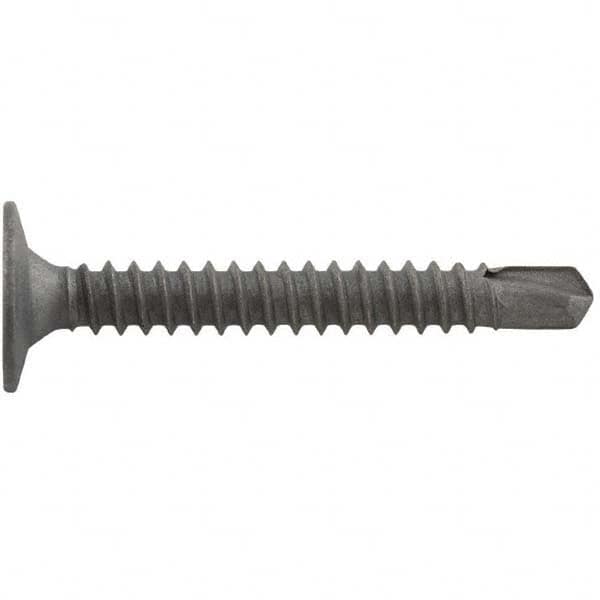 #10-24, Wafer Head, Phillips Drive, 3/4″ Length Under Head, #3 Point, Self Drilling Screw Carbon Steel, Gray StalGard Finish
