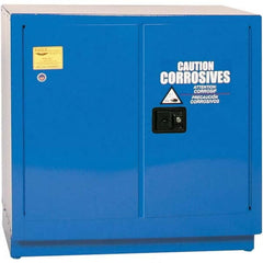 Eagle - Safety Cabinets Hazardous Chemical Type: Corrosive Chemicals Color: Royal Blue - Exact Industrial Supply