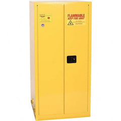 Eagle - Safety Cabinets Hazardous Chemical Type: Flammable and Combustible Liquids Color: Yellow - Exact Industrial Supply