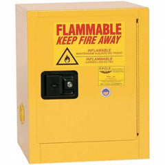 Eagle - Safety Cabinets Hazardous Chemical Type: Flammable and Combustible Liquids Color: Yellow - Exact Industrial Supply