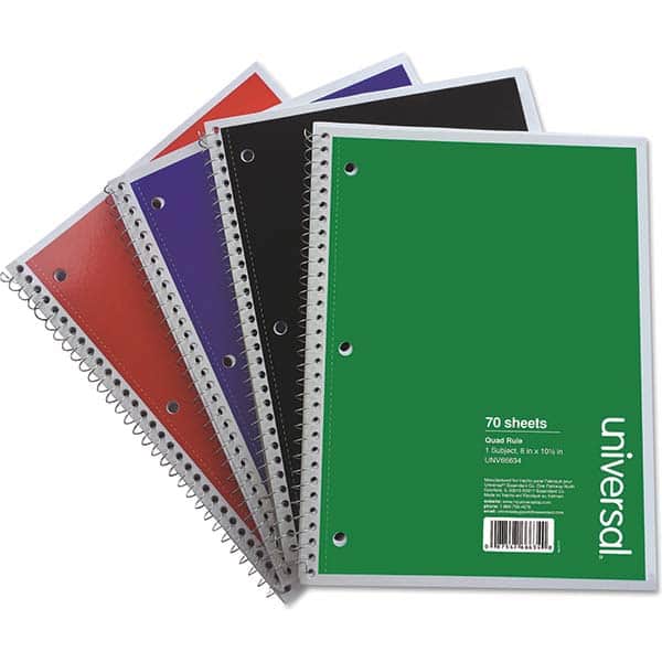 UNIVERSAL - Note Pads, Writing Pads & Notebooks Writing Pads & Notebook Type: Quadrille Pads Size: 10-1/2 x 8 - Exact Industrial Supply