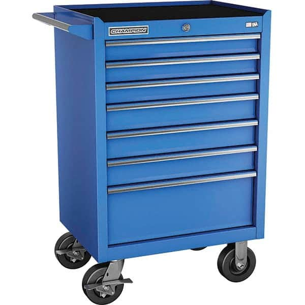 Champion Tool Storage - Tool Storage Combos & Systems Type: Wheeled Tool Cabinet Drawers Range: 5 - 9 Drawers - Exact Industrial Supply