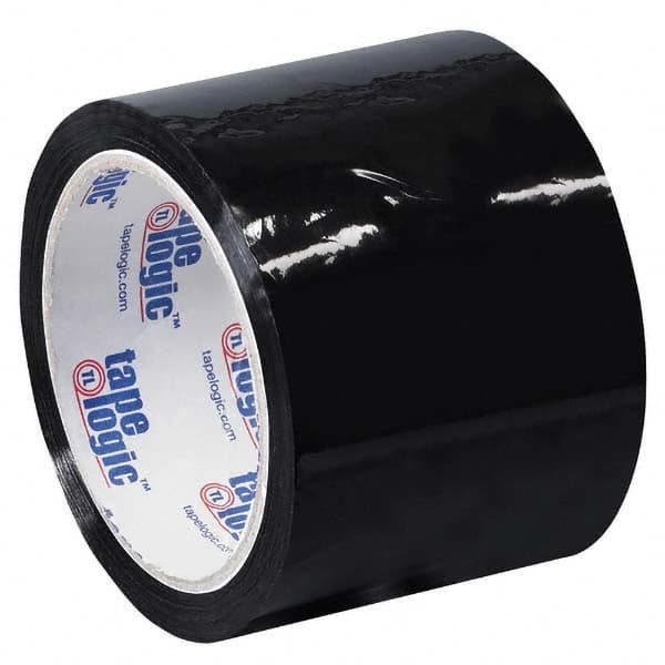 Tape Logic - Pack of (6) 55 Yd Rolls 3" Black Box Sealing & Label Protection Tape - Exact Industrial Supply