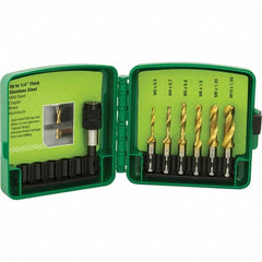 Greenlee - Combination Drill & Tap Sets Minimum Thread Size (mm): M3.5x0.60 Minimum Thread Size (Inch): #6-32 - Exact Industrial Supply