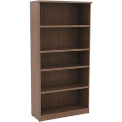 ALERA - Bookcases Height (Inch): 65 Color: Walnut - Exact Industrial Supply