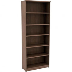 ALERA - Bookcases Height (Inch): 80-3/4 Color: Walnut - Exact Industrial Supply