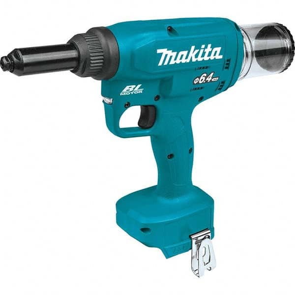 Makita - Cordless Riveters Fastener Type: Cordless Electric Riveter Closed End Rivet Capacity: All up to 1/4 - Exact Industrial Supply