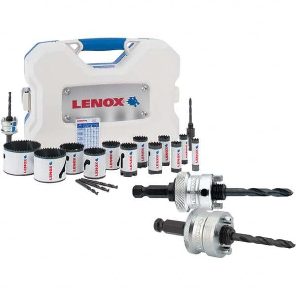 Lenox - Hole Saw Kits Minimum Saw Diameter (Inch): 5/8 Maximum Saw Diameter (Inch): 3 - Exact Industrial Supply