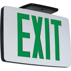 Hubbell Lighting - Illuminated Exit Signs Number of Faces: 1 Letter Color: Green - Exact Industrial Supply