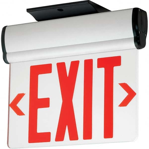 Hubbell Lighting - Illuminated Exit Signs Number of Faces: 1 Letter Color: Red - Exact Industrial Supply