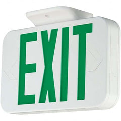 Hubbell Lighting - Illuminated Exit Signs Number of Faces: 1 Letter Color: Green - Exact Industrial Supply