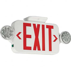 Hubbell Lighting - Combination Exit Signs Mounting Type: Ceiling Mount; Wall Mount Number of Faces: 1 - Exact Industrial Supply