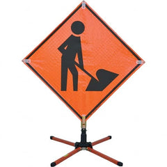 VizCon - Sign Posts & Traffic Sign Accessories Type: Roll-Up Sign Stand Sign Post/Stand Height (Feet): 3 - Exact Industrial Supply