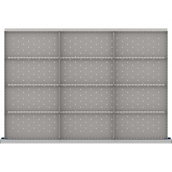 LISTA - 12-Compartment Drawer Divider Layout for 3.15" High Drawers - Exact Industrial Supply