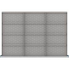 LISTA - 12-Compartment Drawer Divider Layout for 3.15" High Drawers - Exact Industrial Supply