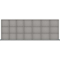 LISTA - 21-Compartment Drawer Divider Layout for 3.15" High Drawers - Exact Industrial Supply