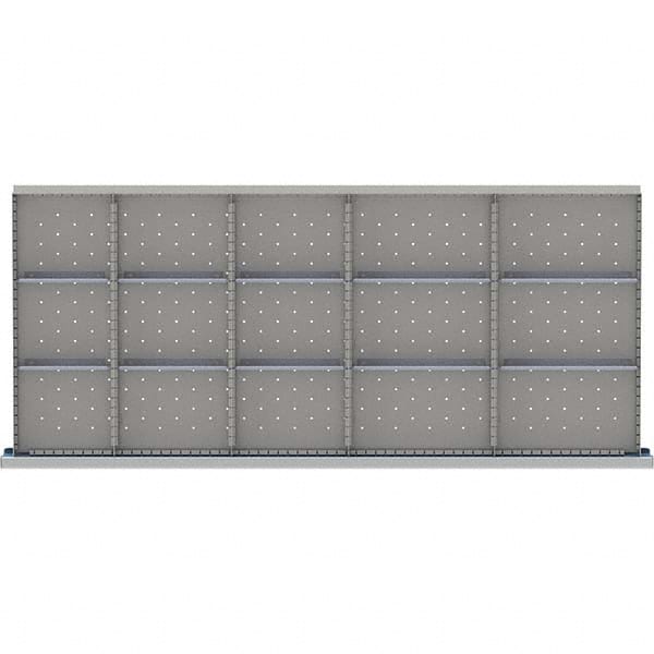 LISTA - 15-Compartment Drawer Divider Layout for 3.15" High Drawers - Exact Industrial Supply