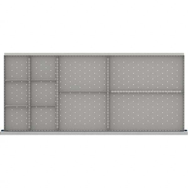 LISTA - 10-Compartment Drawer Divider Layout for 3.15" High Drawers - Exact Industrial Supply