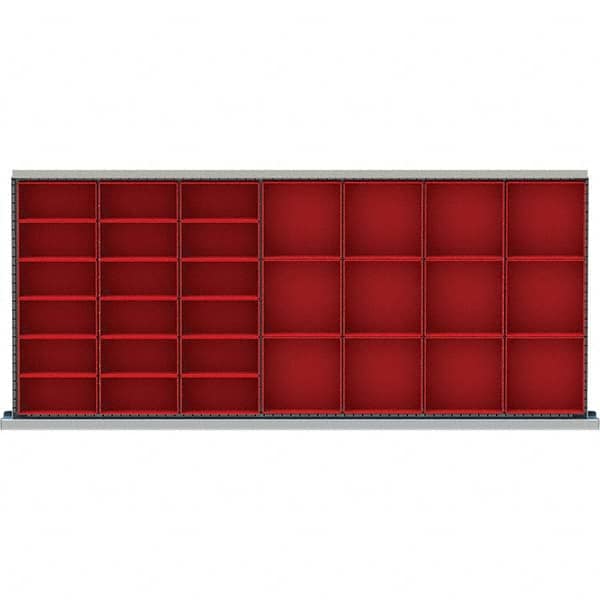 LISTA - 30-Compartment Drawer Divider Layout for 3.15" High Drawers - Exact Industrial Supply